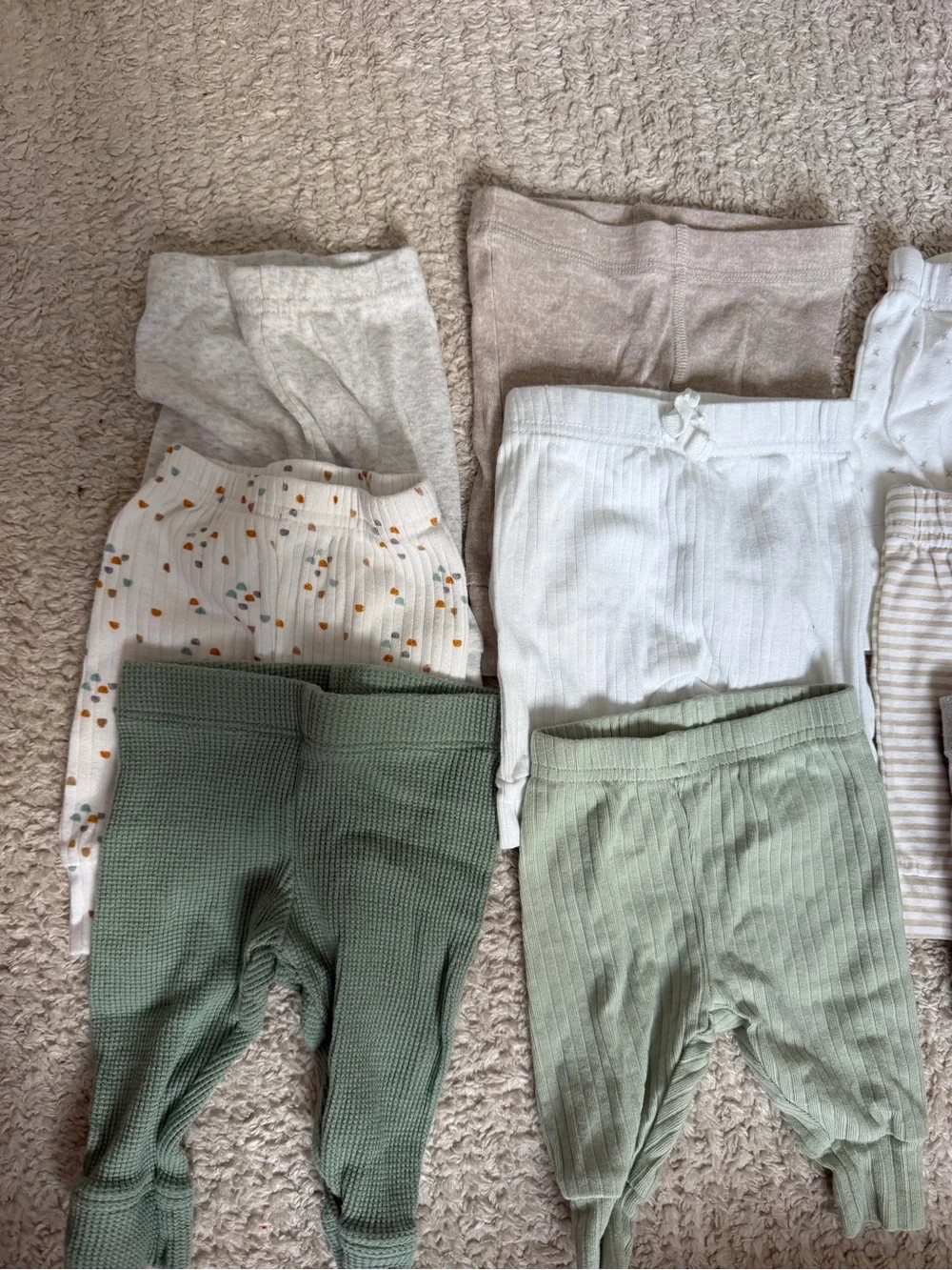 Neutral & Sage Baby Boy Clothing Bundle -Newborm
